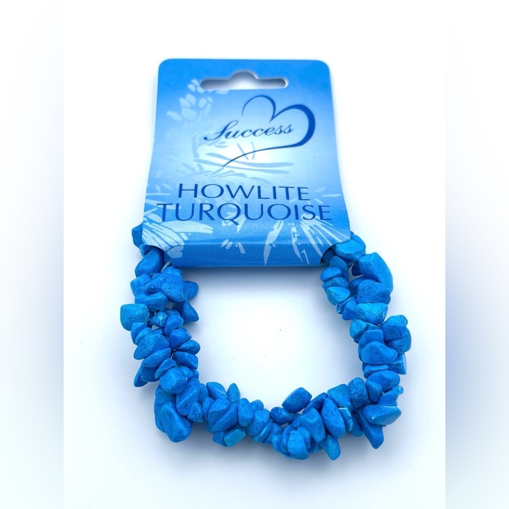 New Success Howlite Turquoise Stretch Bracelet Ambition Boho Hippie Fairy Core